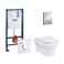 Набор инсталляция 4 в 1 Grohe Rapid SL 38772001 + унитаз с сиденьем Qtap Cardinal QT0433C660HW