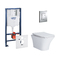 Набор инсталляция 4 в 1 Grohe Rapid SL 38772001 + унитаз с сиденьем Qtap Presto QT24332615EW